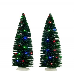 Bristle Tree, 2 pieces, Multicolour LED Lights, Adapter Ready, h22.5cm Bristle Tree, 2 pieces, Multicolour LED Lights, Adapter Ready, h22.5cm